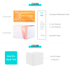 a white box with different colors